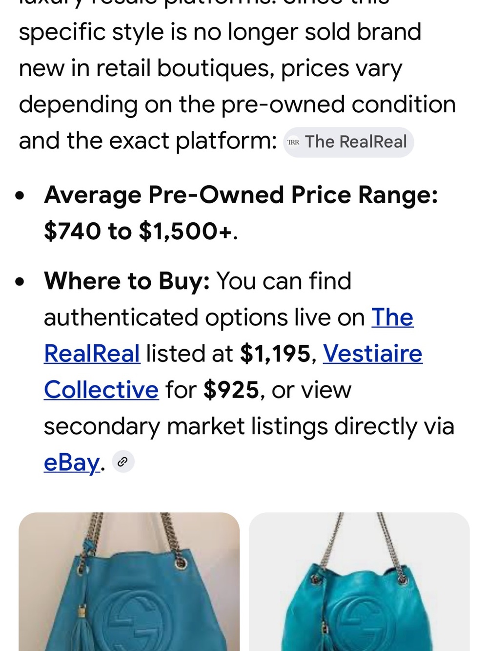 Gucci Teal Leather Soho Shoulder Tote with Tassel - Picture 2 of 16